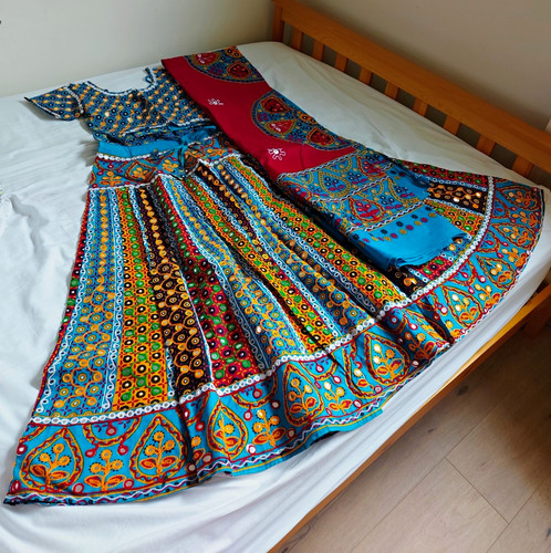Garba multicolour lehenga