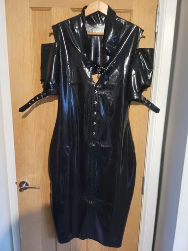 New latex rubber corset dress - new,