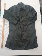 Mens Rain  Coat Unbranded Size 40 Long Sleeve Button Front Pvc Iner Wool Mix ...