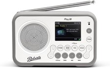 Roberts PLAY20 FM/DAB/DAB+ Digital Portable Radio, Rubber-Protected, White 