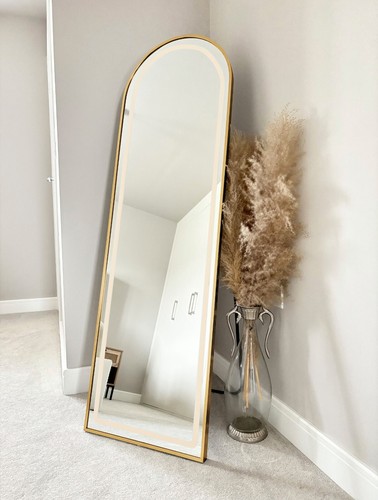 Gold led arched metal - gold, tall