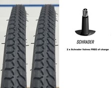 Pair 26x1 bicycle tyres - bicycle, &