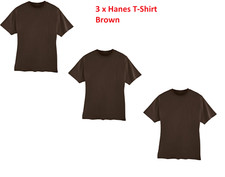 3 x NEW HANES MENS BOYS