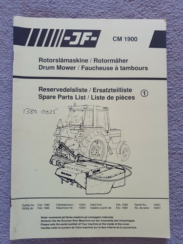 Cm1900 drum mower parts - jf,