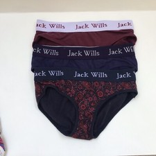 Women’s Jack Wills Boypant Set Of 3 Size 8 Cotton Navy/Floral/Maroon New No Box