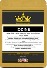 IODINE TABLETS 150mcg Thyroid support/ Nervous system  vegan uk made