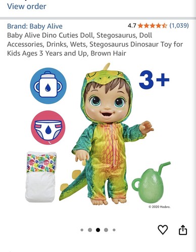 Baby alive dino cuties doll - alive,