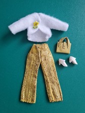 Vintage Pippa Doll Athens Collection First Night Gold Pants Top Ankle Boots Bag