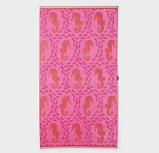 Seahorse Beach Towel Pink -