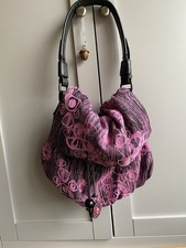 Folli Follie Hobo Leather & Fabric Bag . Vgc