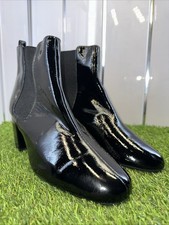 Ladies M & S Insolia Wide Fit Patent Leather Ankle Boots Siz 7,Absolutely Lovely