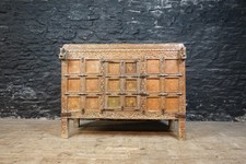 Large Antique Indian Carved Hardwood Cabinet ~ Asian Decorated Cupboard ~ Unique