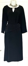 JOANNA HOPE RICH BLACK MIDI JERSEY PARTY DRESS SIZE 24 new with tags