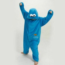 Pajamas Onesie10 outfit Adult sesame street cookie monster blue&red Elmo costume