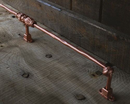 Vintage foot rail gold - foot, rail,