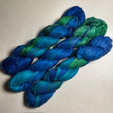 Indian Hand Tie-dyed Silk Sari Ribbon 100g NEW COLOURS 2025