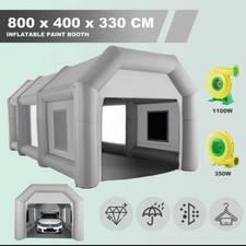 Paint Spray Booth Car Tent Inflatable Workstation 8m-4m-3.3m 1100w Pump & 350w