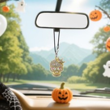 Halloween car charm skull - halloween,