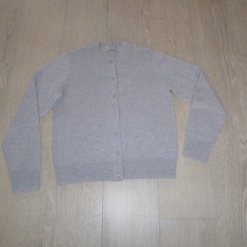 Blue grey cashmere cardigan - blue,