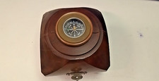 Nautical Themed Wooden Trekiet Box With Compass