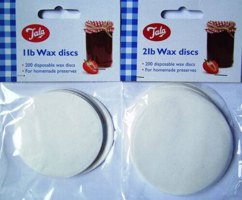 Wax discs for jam - discs, or