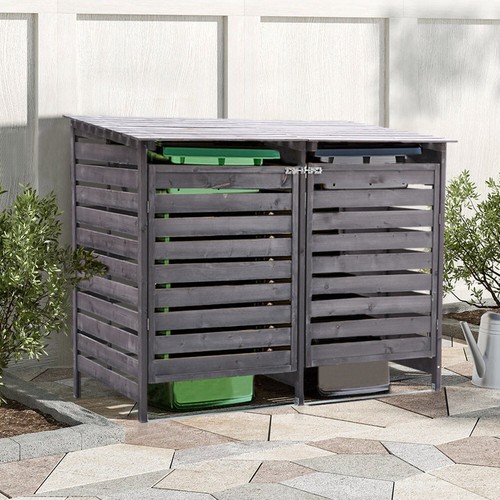Double triple wheelie bin - triple,