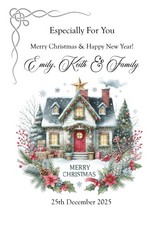 Personalised Christmas Card Beautiful Keepsake Name (s) & our verse also inside!