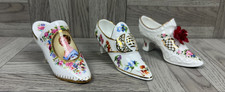 Bone China Miniature Shoe x 3