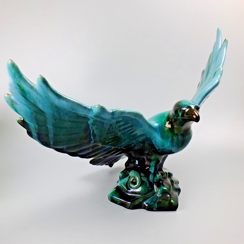 Blue mountain pottery eagle - mountain,