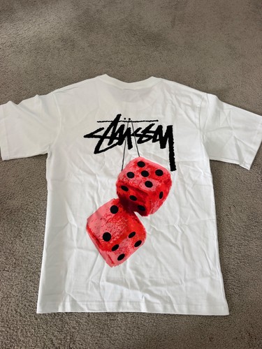 White stussy dice - dice, tshirt