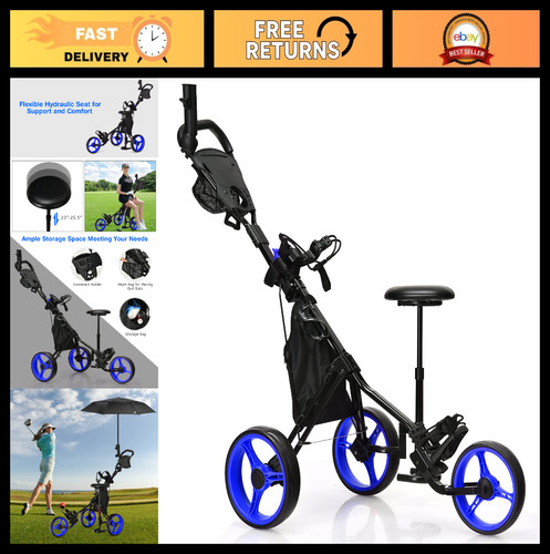 Foldable wheel golf caddy - golf,