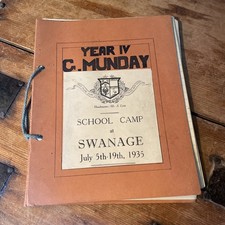 Swanage 1935 WW2 School Book
