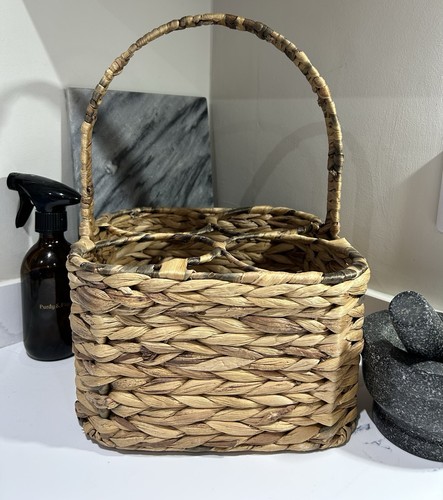 Water hyacinth woven basket - hyacinth,