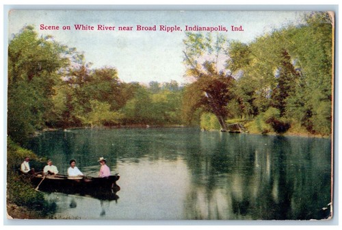 1909 boating scene white - scene,