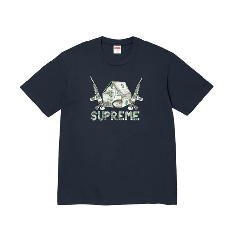 Supreme origami tee navy - supreme,