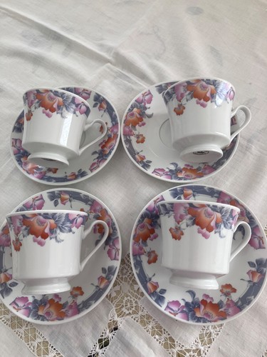 Cup and saucer - set, four