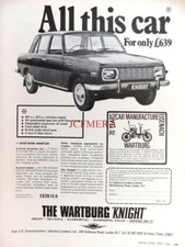 Wartburg KNIGHT 1968 Saloon Car Print #2 - Original Auto Advert