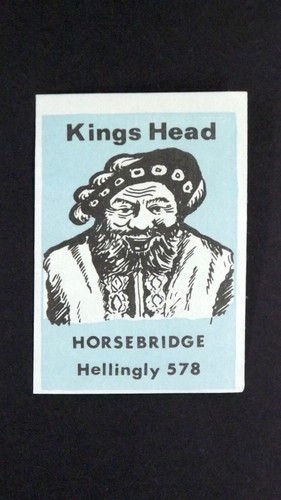 Matchbox label pub kings - pub,