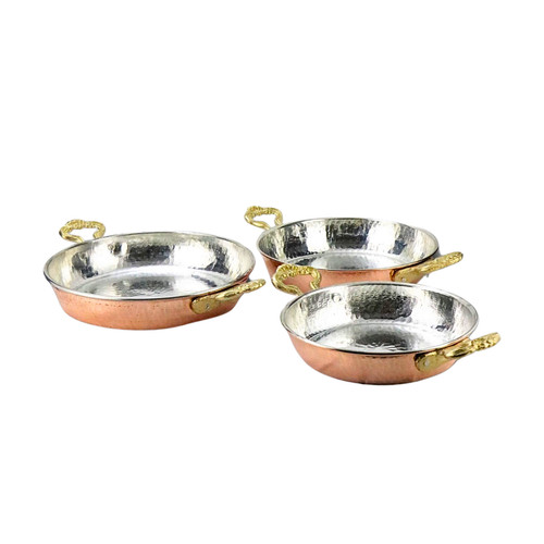 100 copper pan set 3 - set, pure