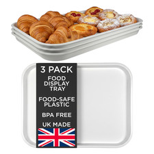White plastic food display - white,