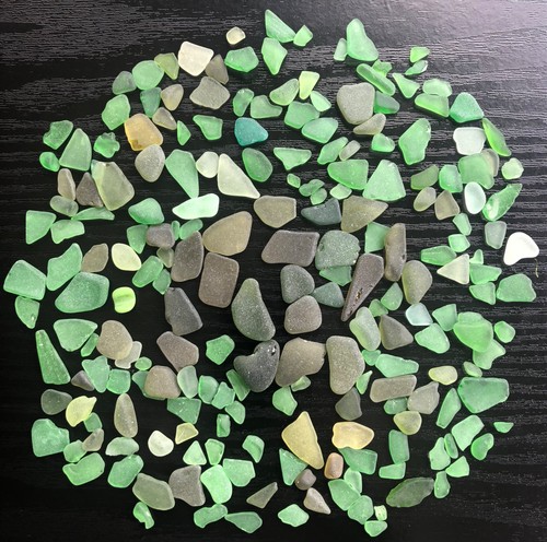 Green sea glass - green,