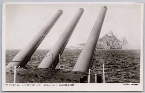 Guns hms rodney - of, with