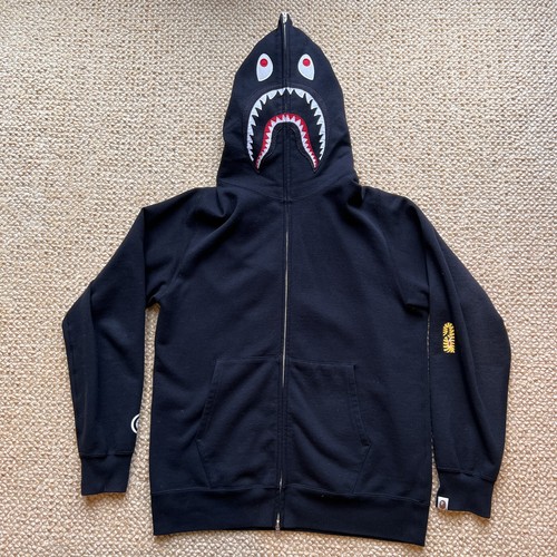 Bape shark hoodie ponr black - bape,