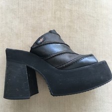 Rare Destroy Black Platform Clogs EU 38