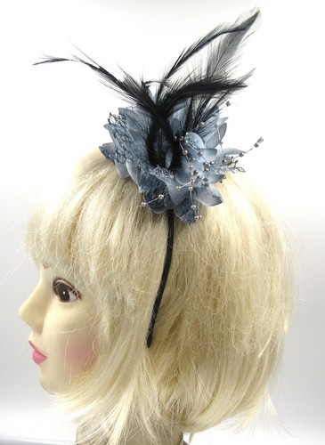 Flower feather hair - flower,
