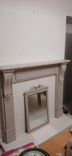Wooden Fireplace Surround & Mirror
