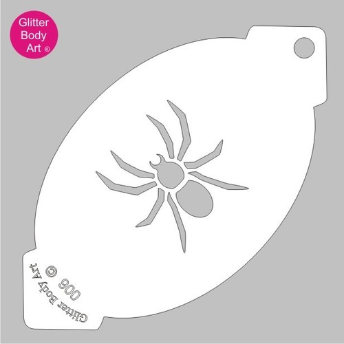 Spider face painting stencil - ,
