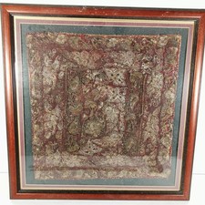 A MAGNIFICENT  HAND STITCHED ANTIQUE WIREWORK EMBROIDERED  PANEL HANGING PICTURE