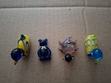 Vintage Blown Glass animals Ducks Teddy Turtle Circa 1970s