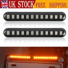 2x Universal 12LED Motorcycle Motorbike Turn Signal Indicators Light Lamp Amber